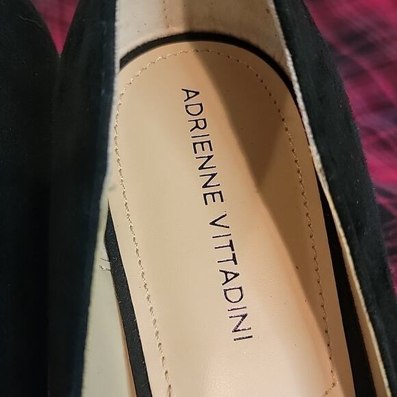 Adrienne Vittadini Black Suede Platform Pumps Size 10M - Picture 4 of 10